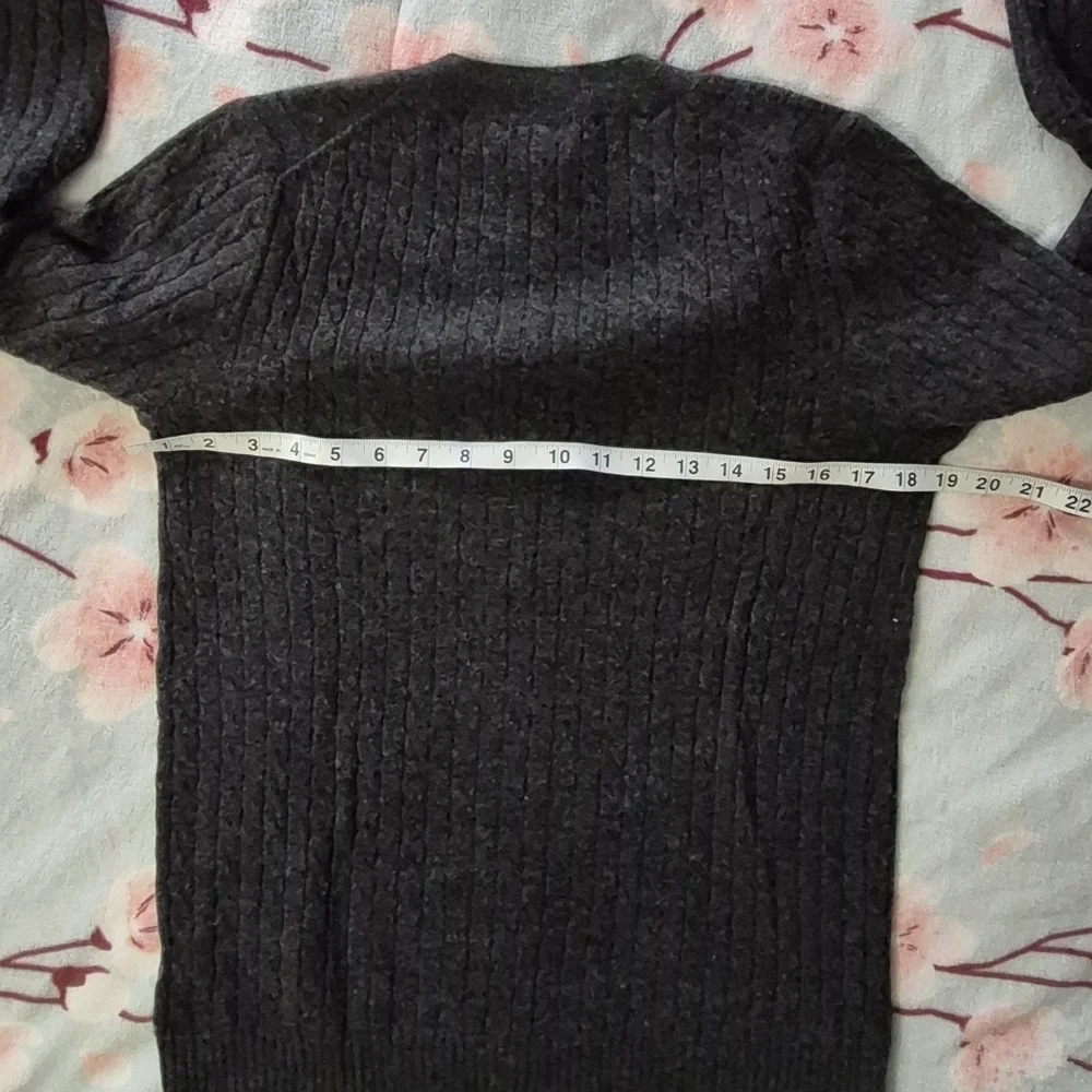 J. Crew Charcoal Cable Knit Sweater